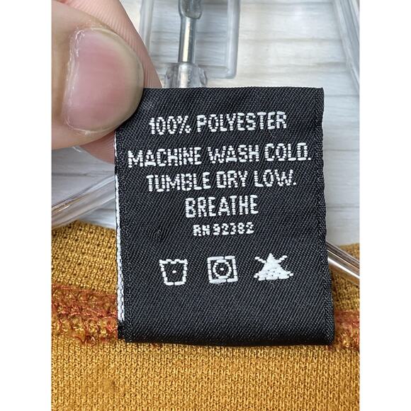 Prana Shirt Mens XL Brown Orange Performance Outdoor Athletic Polyester USA - Picture 7 of 8